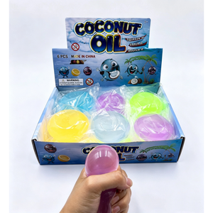 Fruit-style Coconut <b>Oil</b> Squeeze Stress Ball Non-rebound Stress Relief Toy Small Gift for Boys and Girls 15 Years Old - Product Image 2
