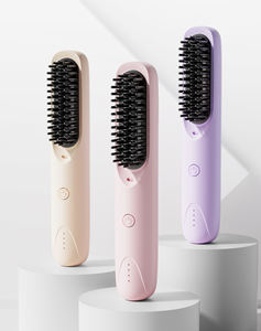 ポータブルワイヤレスヘアストレートブラシヘアフレンドリー充電式フラットアイロン - Product Image 3