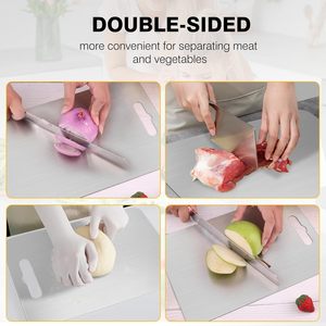 Wholesale 2025 High Quality Metal Chopping Board 304 Stainless Steel Cutting Titanium for Kitchen - Product Image 2