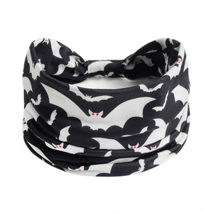 Diademas Anchas con Nudos Estampadas de Halloween, Diademas con Diseño de Calabaza, Araña y Esqueleto, Diademas Deportivas para Yoga - Product Image 3