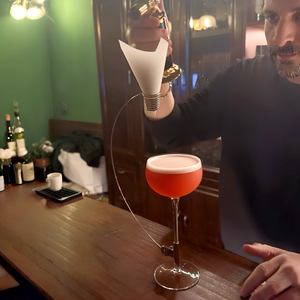 แก้วค็อกเทลโลหะตกแต่งแบบเน็ตเรด พร้อมคลิปเปลี่ยนสีไฟรูปดอกกุหลาบเพลิง สำหรับร้านอาหารและบาร์ - Product Image 3