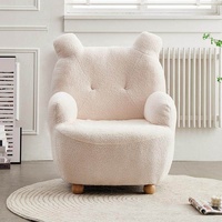Canapé enfant simple, mini chaise de lecture mignonne en forme d'ours, tabouret bébé en bois, salon, chambre à coucher, minimaliste, moderne