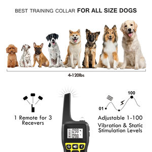 Accesorios para perros Poliéster de lujo para perros pequeños con collares de entrenamiento de choque y vibración <span class=keywords><strong>Collar</strong></span> de entrenamiento remoto para perros - Product Image 6