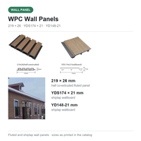Panneau mural WPC co-extrudé, imperméable, composite bois-plastique, panneau mural décoratif pour la maison, l'hôtel, le bureau, revêtement mural