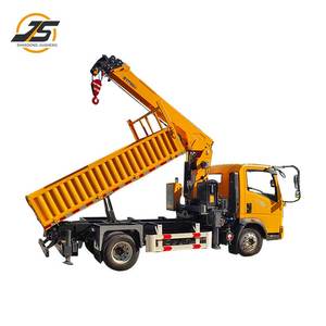 Jiusheng Camion-grue 12 tonnes à flèche articulée, modèle chinois personnalisé, prix compétitif, pour la construction - Product Image 1