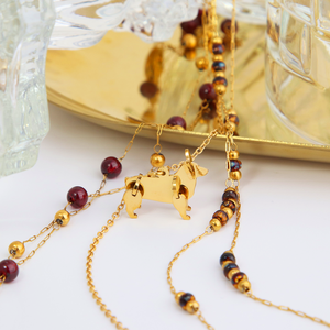 Collana con Ciondolo a Forma di Gatto, Cucciolo o Corgi in Acciaio Inossidabile 316L Chris April, Gioiello Regalo per Donne - Product Image 5