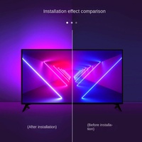 Tira de Luces LED RGB USB Autoadhesiva de 5m, de Baja Presión, con Cuerpo de Plástico, para Decoración de Paredes de TV y Escritorios de Computadora, en Oferta