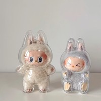 LABUBU-Étui de protection transparent de 2e et 3e génération, housse sur pied Macaron, anti-poussière, accès à un cintre pour bébé