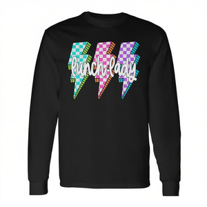 T-shirt à manches longues à carreaux Lunch Lady Back To School, premier jour d'école - Product Image 2