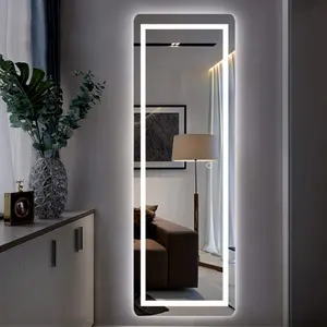 触摸传感器浴墙安装LED照明长身体敷料浴室全长镜子
