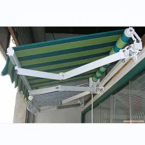 2.5*2m Fully Open Type Awning Outdoor Manual And Garden Canopy Shade Balcony Patio Retractable Awning Aluminum