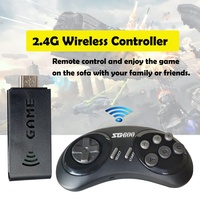 Mini console de jeu TV pour MEGA DRIVE, double manette sans fil 2,4 GHz, design rétro 16 bits, prise en charge 4K HD, 2550 jeux intégrés, TF