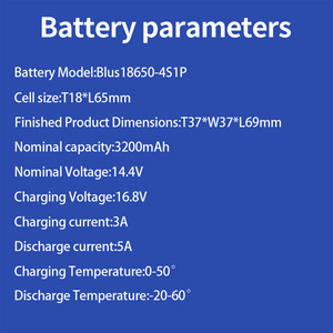 ชุดแบตเตอรี่ KC Certificate 18650 ความจุ 3200mAh 14.4v 4S1P แบตเตอรี่ลิเธียมไอออนแบบชาร์จได้ 18650 เซลล์แบตเตอรี่ลิเธียมไอออน - Product Image 3