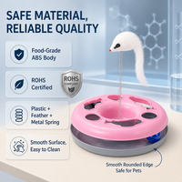 OEM ODM Label Pribadi Mainan Kucing Interaktif 3-in-1 Putar CT-T008 Mainan Kecerdasan Hewan Peliharaan dari Bahan ABS Food-grade Grosir