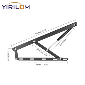 Tùy chỉnh 600mm giường nâng cơ chế khí mùa xuân <span class=keywords><strong>strut</strong></span> hỗ trợ bản lề giường sofa lưu trữ tiết kiệm không gian - Product Image 6