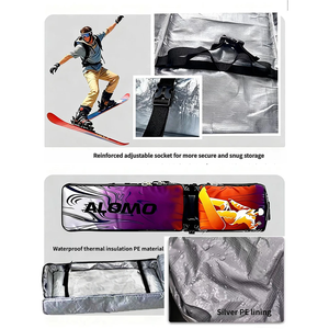 Sac de <span class=keywords><strong>ski</strong></span> et de snowboard double imperméable, résistant à l'usure, séparation sec-humide, doublure isolante en PE, sac de <span class=keywords><strong>ski</strong></span> avec roulettes - Product Image 5