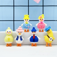 Haute qualité mode canard 3D résine Microlandschaft ceinture crochet dessin animé animaux pendentif résine canard pour la décoration