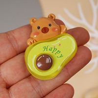 Breloques en résine brillante effet glacé, motifs fruits et animaux de dessin animé, pour coques de téléphone, bracelets, accessoires de bricolage et embellissements artisanaux