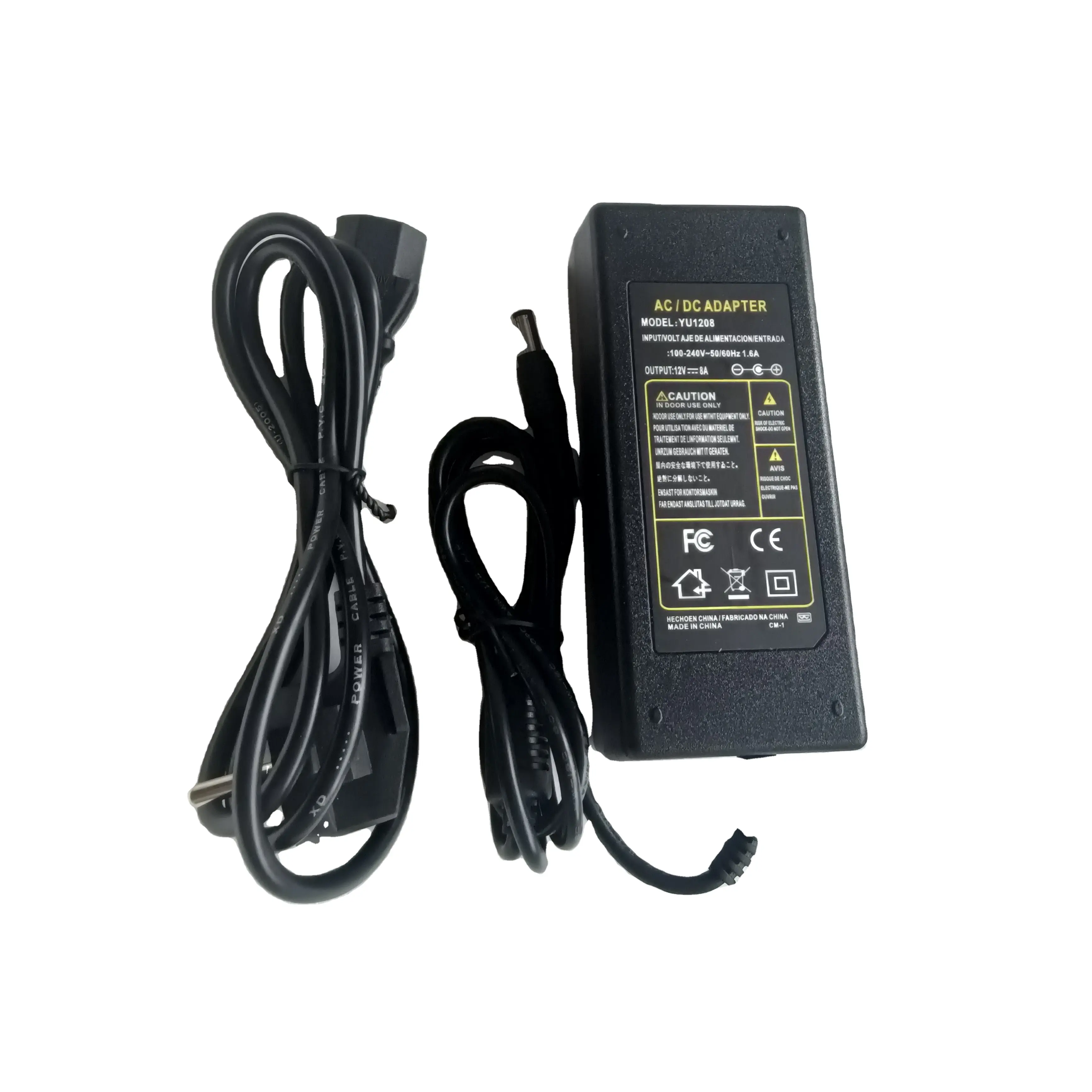 Adaptador de CA de escritorio OEM, fuente de alimentación de CC de 12V y 8A, adaptador de CA/CC