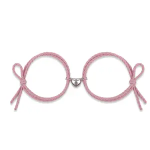 2pcs Magnetic Couple Bracelets Matching Bracelet Lover Gifts for Boyfriend Girlfriend Best Friend