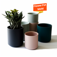 Custom klasik bundar desain cetakan injeksi penanam Pot bunga cetakan membuat Pot plastik manufaktur