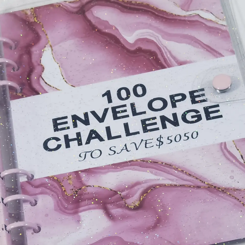 100 Days Savings Challenges Book A5 Storage Budgeting Binder Money Organizer Cash Envelopes Budget Planner