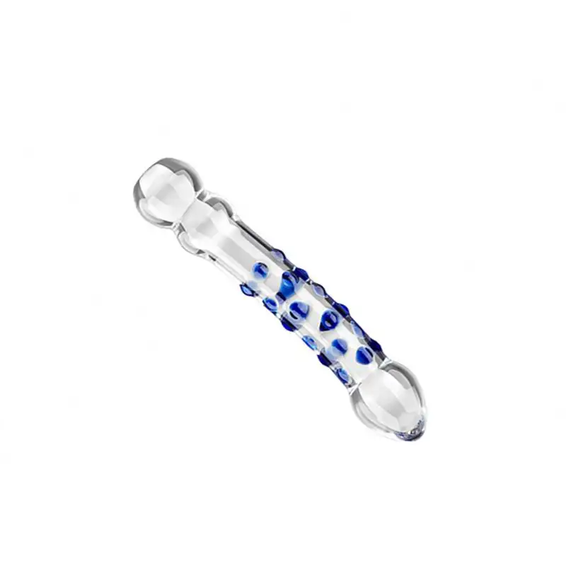 Amostra grátis de Vidro Cristal Anal Beads Butt Plug Vibrador Pênis Realista