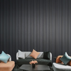 Eco-Friendly <strong>Soundproof</strong> <strong>Material</strong> 3D Fluted Natural Wood Veneer Mdf Akupanels Wooden Slat Wall Board 3d Acoustic Ceiling Panel - Product Image 2