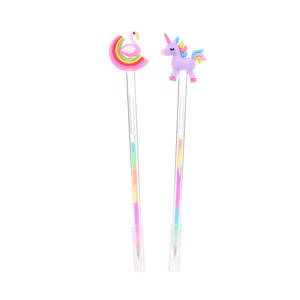 Papeterie Créative Multicolore Fluorescent Gel Stylos Mignon Flamingo & Licorne Surligneur Étudiants Neutre Métal Stylos Pour Quotidien - Product Image 4
