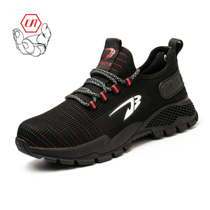 Fashion Breathable Safety Shoe Casual <strong>Trainers</strong> Men's Safety Shoe Fly Knit Steel Toe Non-slip Men's <strong>Work</strong> Shoes - Product Image 2