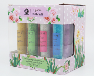 Himalayan Crystal <strong>Bath</strong> <strong>Salt</strong> &amp; Foot Soak with Lemon Rose &amp; Lavender Essential Oils Oil Control-Aluminum Covered Bottle (80g) - Product Image 6