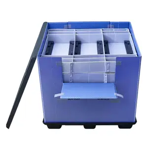 Excellent factory waterproof pp honeycomb plastic sleeve box storage box turnover container for car industry