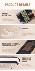Lit de <span class=keywords><strong>Massage</strong></span> thermique infrarouge électrique Portable V3 acupression complète du corps avec Table de <span class=keywords><strong>Massage</strong></span> en cuir synthétique en pierre de rouleau de Jade - Product Image 6