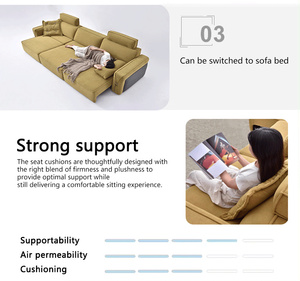 Hiện Đại Vải To Sợi Điện Điều Khiển Từ Xa Chuyển Đổi Sofa Giường Có Thể Điều Chỉnh Ngả Pull-out Ngủ Sofa Cho Phòng Khách - Product Image 6