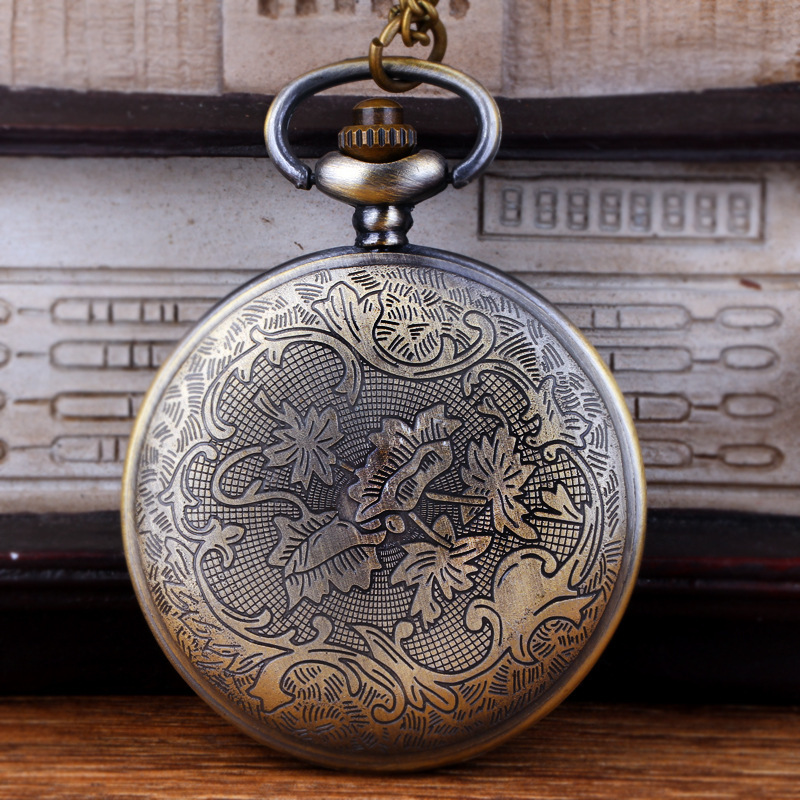 Orologio Steampunk Quarzo OROLOGIO DA TASCHINO Vintage Timex TRENO