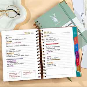 English Schedule <b>Book</b> 2027 Calendar A5 Spiral-Bound Daily One-Page Work Efficiency Manual - Product Image 3