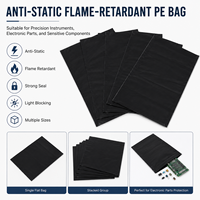 Kundenspezifische Farbige ESD Antistatische Offene Flache PE-Beutel Benutzerdefinierte Größe Logo Siebdruck Industrielle Verpackung Elektronik PCB IC