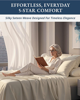Ensemble de draps en microfibre tissée 300 fils, taille Queen, naturellement respirant, durable, toutes saisons, ultra-doux, luxe hôtelier