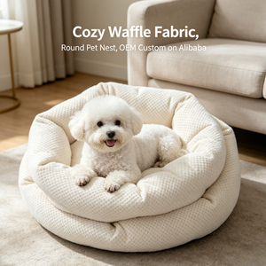Lit pour animaux de compagnie de luxe respirant et lavable en machine, forme hexagonale apaisante pour chiens et chats, orthopédique pour grands chiens et chats - Product Image 3