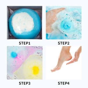 Bombes de bain pour enfants 70G 12 pièces, ensemble cadeau sphérique naturel fait main avec des jouets à l'intérieur - Product Image 5