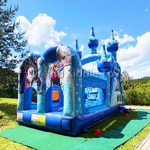 Enorme <span class=keywords><strong>Frozen</strong></span> Bounce House Combo <span class=keywords><strong>Castillo</strong></span> <span class=keywords><strong>de</strong></span> salto <span class=keywords><strong>de</strong></span> obstáculos inflable con tobogán Princess Bounce House Gorila inflable para niña - Product Image 2