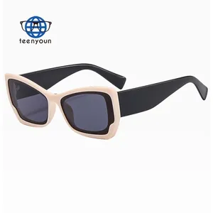 Teenyoun 2024 3675 солнцезащитные очки для женщин дешевые черные оттенки дешевые защитные унисекс пластиковые нерегулярные солнцезащитные очки оптом