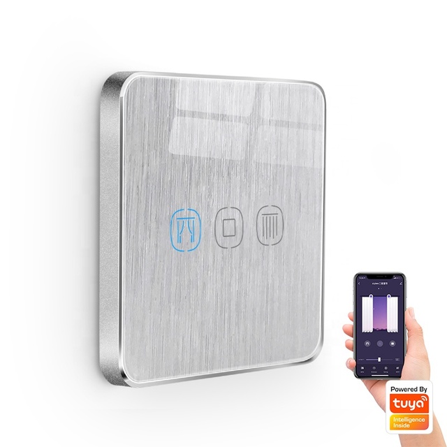 Alexa Zigbee Smart Home 3-Switch 1 Gang EU Neutral+L Line 10A 200W Motor Power Smart Life Compatible Yandex Alice Smart Curtain