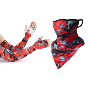 Cycling Arm Sleeves With Neck Warmer Ice Silk Anti Uv Protection For Outdoor Summer Riding Unisex Adult - Product Image 3