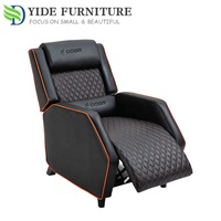 Fauteuil de jeu inclinable ergonomique en cuir PU avec repose-pieds