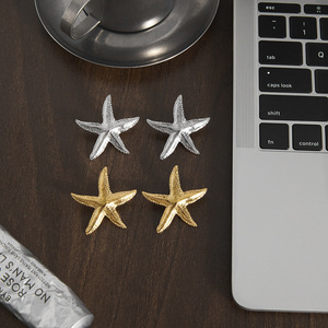 Starfish Stud <b>Earrings</b> Zinc Alloy Gold Silver Color Stainless Steel <b>Post</b> Fashion Jewelry - Product Image 4