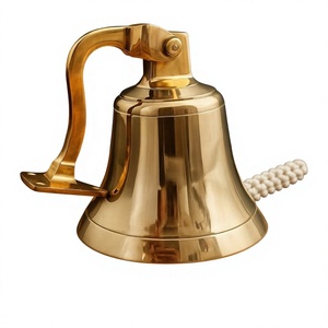 Custom Size <b>Brass</b> Door <b>Bell</b> Customizable Gold Color Nautical Ship <b>Bell</b> Hand Casted Technique Decorative <b>Bells</b> Christmas Decor - Product Image 1