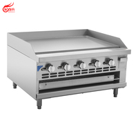 Grill de comptoir à gaz robuste de 36 pouces en acier inoxydable avec pare-éclaboussures pour la préparation rapide de steaks et de burgers (GS36LT)