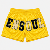 Shorts pour hommes personnalisés avec patch en chenille, streetwear, respirants, séchage rapide, décontractés, pour la gym et la course, OEM, personnalisables, été, entrejambe de 5 pouces