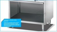 Four à frire commercial en acier inoxydable avec plaque de cuisson entièrement plate pour la cuisson rapide de viande, galettes et steaks, garantie 1 an, modèle
